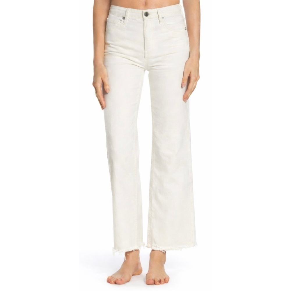 NWT Free People White Jeans with Raw Hem